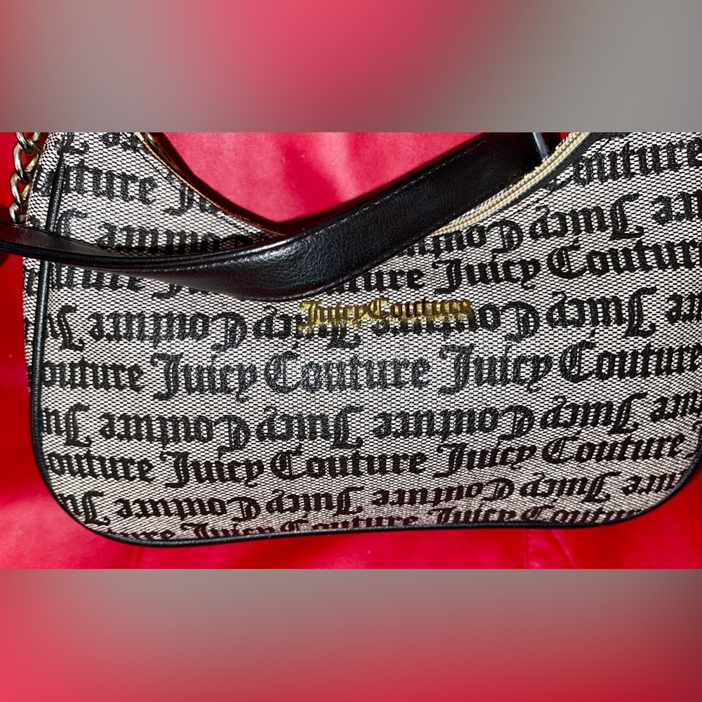 Juicy Couture Black & Gray Shoulder Bag. EUC - Picture 2 of 11